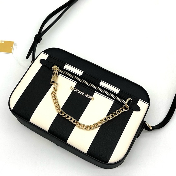 Michael Kors Large EW Zip Chain Xbody Crossbody Bag Black - Picture 6 of 12